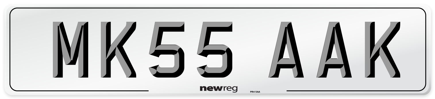 MK55 AAK Number Plate from New Reg